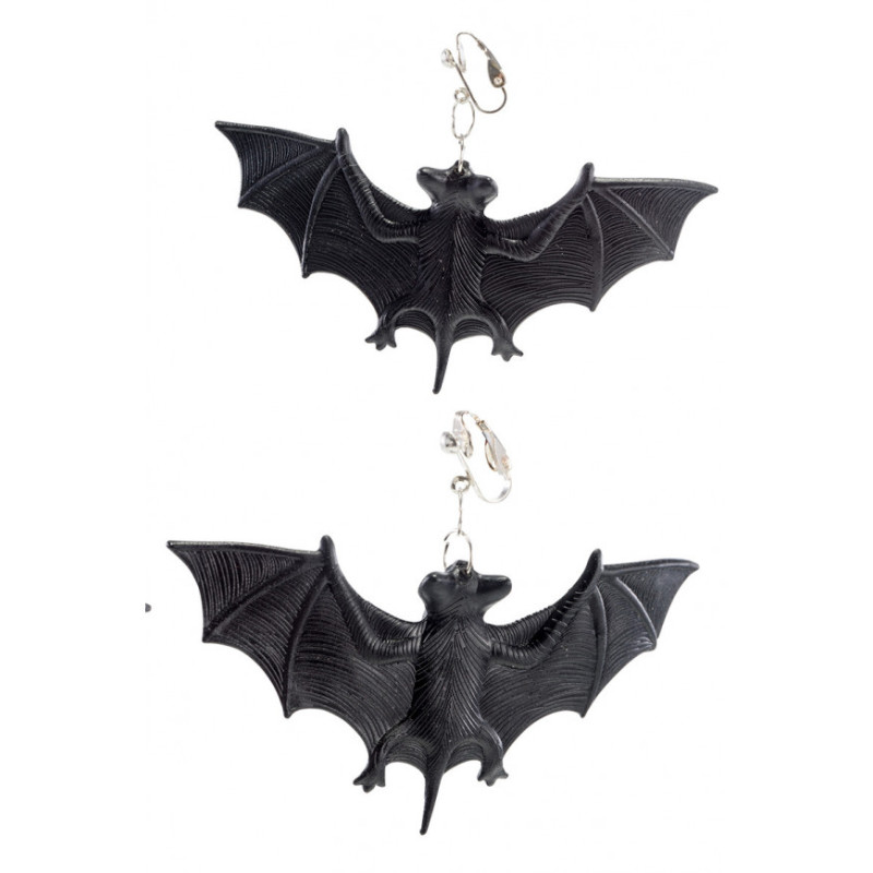 Náušnice s klipom v tvare netopiera